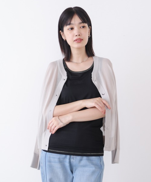 Bou Jeloud(ブージュルード)の「ターコイズビジュータンク(タンクトップ・レディース・ブラック/オフホワイト/ライトブルー/ライトグレー・FREE)」の11枚目の写真