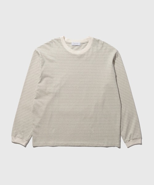 ADAM ET ROPE'(アダムエロペ)の「マルチボーダーロングTシャツ(Tシャツ/カットソー・メンズ・チャコールグレー/ブラック/オフホワイト・M/L)」の2枚目の写真