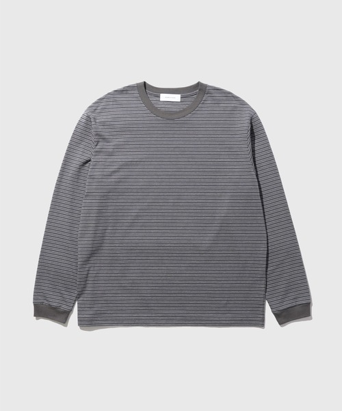 ADAM ET ROPE'(アダムエロペ)の「マルチボーダーロングTシャツ(Tシャツ/カットソー・メンズ・チャコールグレー/ブラック/オフホワイト・M/L)」の18枚目の写真