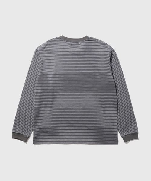 ADAM ET ROPE'(アダムエロペ)の「マルチボーダーロングTシャツ(Tシャツ/カットソー・メンズ・チャコールグレー/ブラック/オフホワイト・M/L)」の6枚目の写真