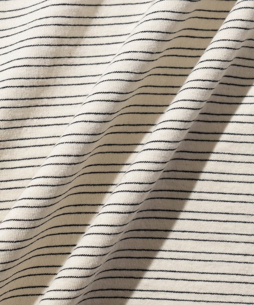 ADAM ET ROPE'(アダムエロペ)の「マルチボーダーロングTシャツ(Tシャツ/カットソー・メンズ・チャコールグレー/ブラック/オフホワイト・M/L)」の5枚目の写真