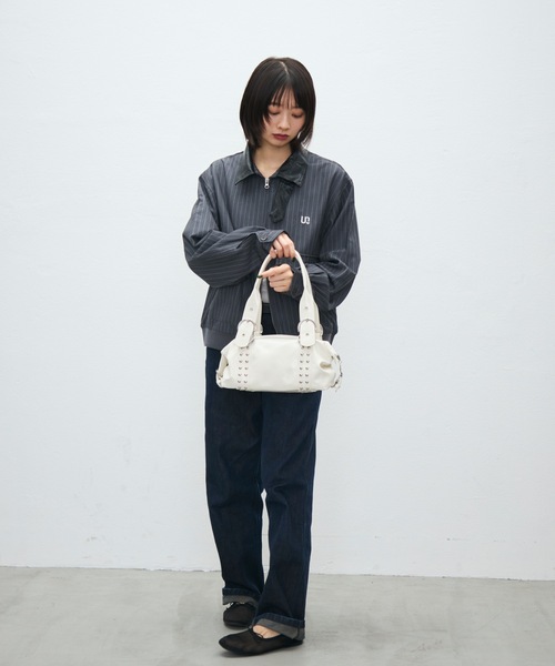 TONER(トナー)の「スタッズシルバーアクセントハンドバッグ(ハンドバッグ・レディース・ブラック/ホワイト/ブラウン・FREE)」の8枚目の写真