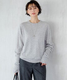 23区 L（ニジュウサンクオオキイサイズ）の「ピュアカシミヤ クルーネック ニット（ニット/セーター）」