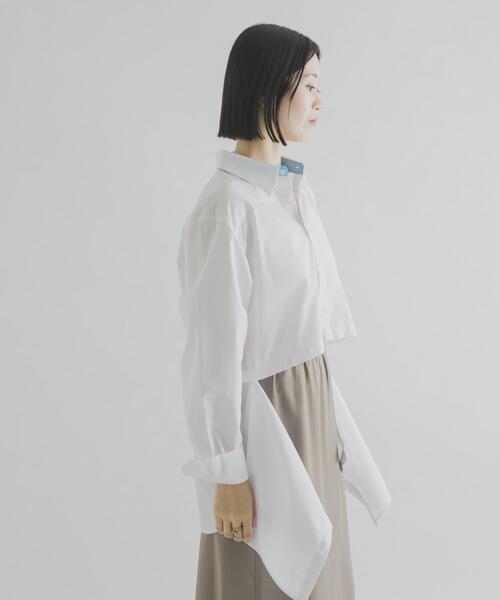 THE GOODLAND MARKET(ザグッドランドマーケット)の「cwtch ORGANIC 2WAY SHIRTS(シャツ/ブラウス・レディース・ライトブルー/ホワイト/ブラウン・FREE)」の21枚目の写真