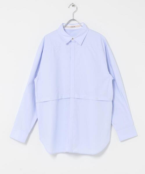 THE GOODLAND MARKET(ザグッドランドマーケット)の「cwtch ORGANIC 2WAY SHIRTS(シャツ/ブラウス・レディース・ライトブルー/ホワイト/ブラウン・FREE)」の13枚目の写真