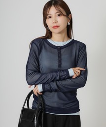 Riberry | パワーネットヘンリーネック+シアーインナーセット(Tシャツ/カットソー)