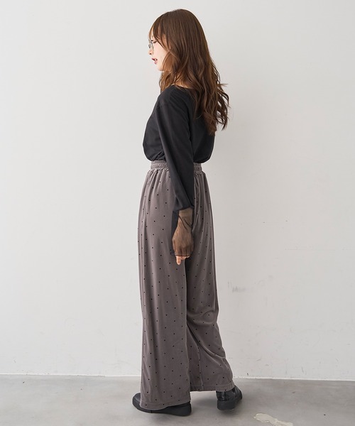 mil(ミル)の「ベロアパンツ【588218】(その他パンツ・レディース・グレー/ダークブラウン・M-Short/M-Regular/S-Short/S-Regular)」の5枚目の写真