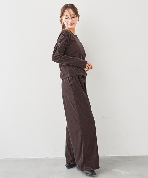 mil(ミル)の「ベロアパンツ【588218】(その他パンツ・レディース・グレー/ダークブラウン・M-Short/M-Regular/S-Short/S-Regular)」の14枚目の写真