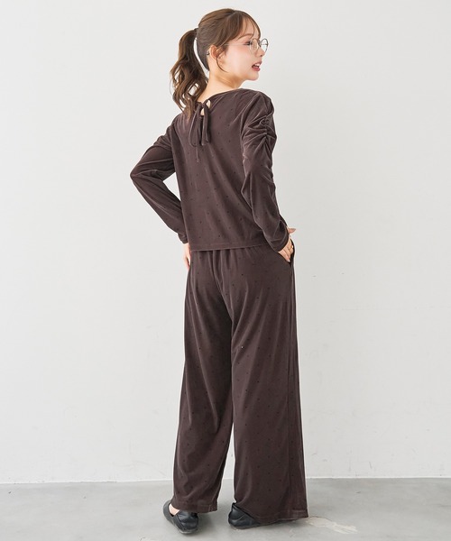 mil(ミル)の「ベロアパンツ【588218】(その他パンツ・レディース・グレー/ダークブラウン・M-Short/M-Regular/S-Short/S-Regular)」の13枚目の写真