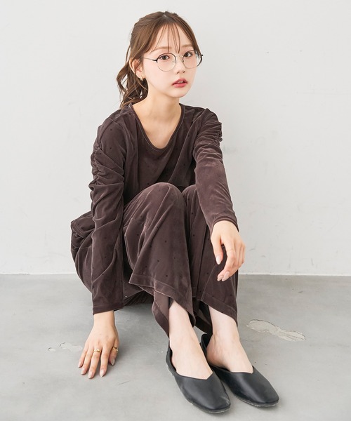 mil(ミル)の「ベロアパンツ【588218】(その他パンツ・レディース・グレー/ダークブラウン・M-Short/M-Regular/S-Short/S-Regular)」の18枚目の写真