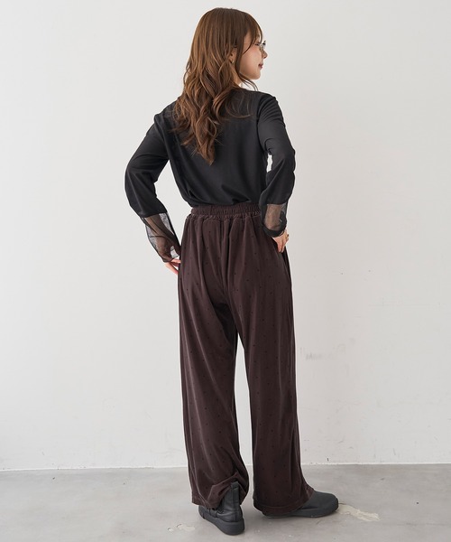 mil(ミル)の「ベロアパンツ【588218】(その他パンツ・レディース・グレー/ダークブラウン・M-Short/M-Regular/S-Short/S-Regular)」の9枚目の写真
