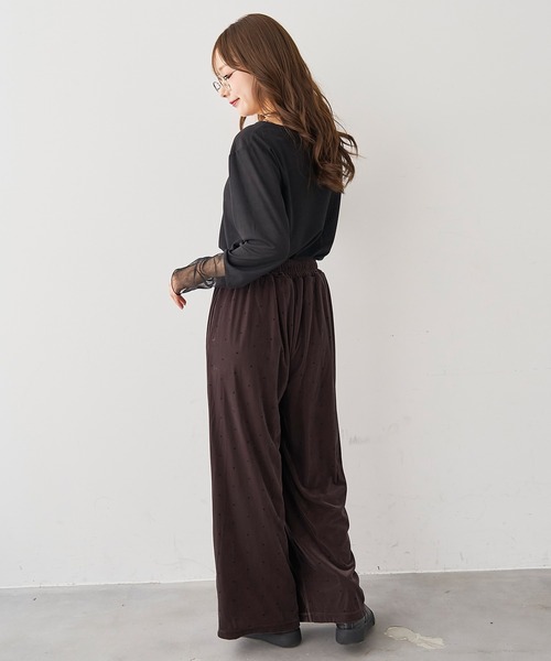 mil(ミル)の「ベロアパンツ【588218】(その他パンツ・レディース・グレー/ダークブラウン・M-Short/M-Regular/S-Short/S-Regular)」の8枚目の写真