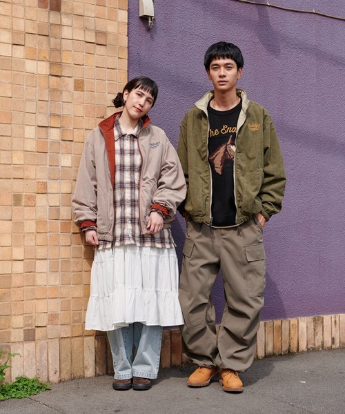POWER TO THE PEOPLE（パワートゥーザピープル）の「ナイロン×コーデュロイ　リバーシブルジャケット（ブルゾン・メンズ・ダークオレンジ/ブラック/サンドベージュ/ブルー・MEDIUM/LARGE/X-LARGE）」の14枚目の写真