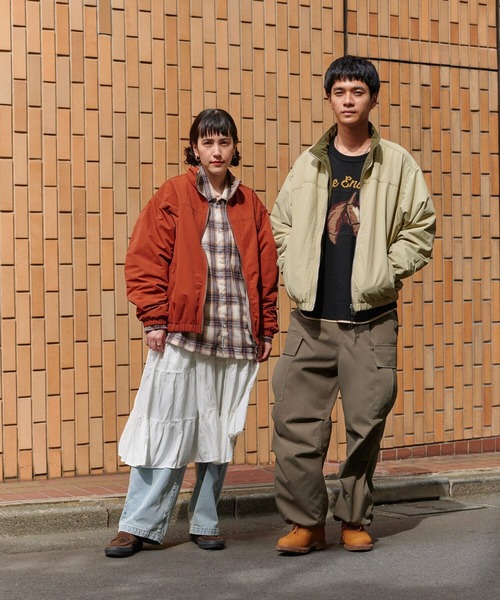 POWER TO THE PEOPLE（パワートゥーザピープル）の「ナイロン×コーデュロイ　リバーシブルジャケット（ブルゾン・メンズ・ダークオレンジ/ブラック/サンドベージュ/ブルー・MEDIUM/LARGE/X-LARGE）」の18枚目の写真