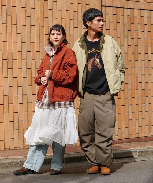 POWER TO THE PEOPLE（パワートゥーザピープル）の「ナイロン×コーデュロイ　リバーシブルジャケット（ブルゾン・メンズ・ダークオレンジ/ブラック/サンドベージュ/ブルー・MEDIUM/LARGE/X-LARGE）」の20枚目の写真