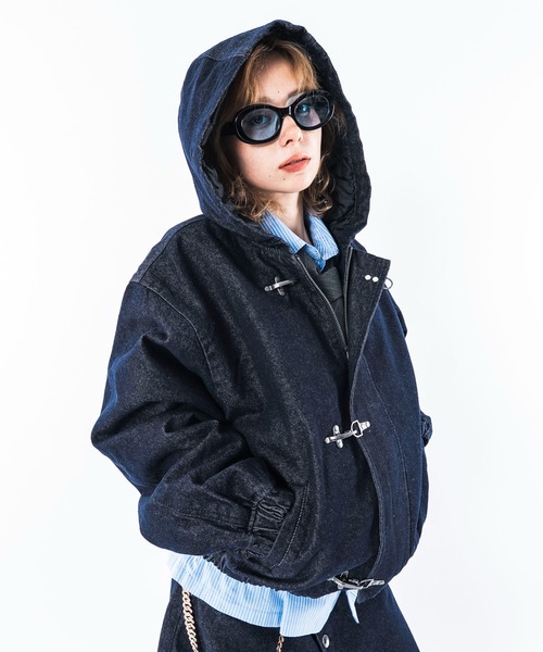 SHORT ROUND(ショートラウンド)の「SHORT ROUND/【26年秋冬新作】ファイヤーマンフードブルゾン(その他アウター・メンズ・ブラック系2/インディゴブルー・MEDIUM/LARGE)」の1枚目の写真