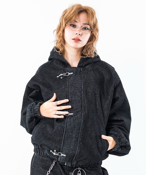 SHORT ROUND(ショートラウンド)の「SHORT ROUND/【26年秋冬新作】ファイヤーマンフードブルゾン(その他アウター・メンズ・ブラック系2/インディゴブルー・MEDIUM/LARGE)」の4枚目の写真