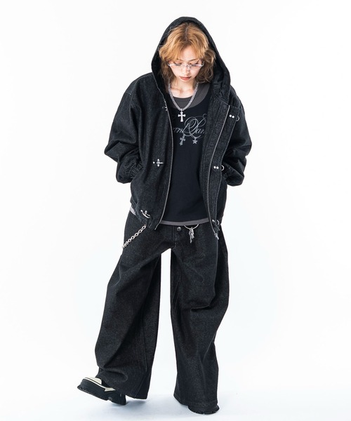 SHORT ROUND(ショートラウンド)の「SHORT ROUND/【26年秋冬新作】ファイヤーマンフードブルゾン(その他アウター・メンズ・ブラック系2/インディゴブルー・MEDIUM/LARGE)」の8枚目の写真