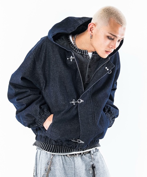 SHORT ROUND(ショートラウンド)の「SHORT ROUND/【26年秋冬新作】ファイヤーマンフードブルゾン(その他アウター・メンズ・ブラック系2/インディゴブルー・MEDIUM/LARGE)」の14枚目の写真