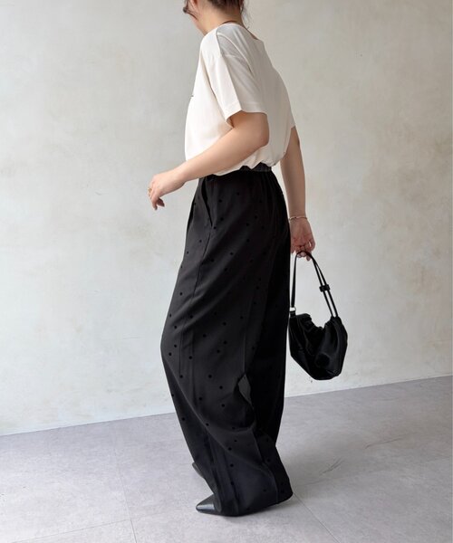 Jena espace merveilleux(ジェナ エスパスメルヴェイユ)の「フロッキードットパンツ(その他パンツ・レディース・ブラック/ベージュ・FREE)」の20枚目の写真