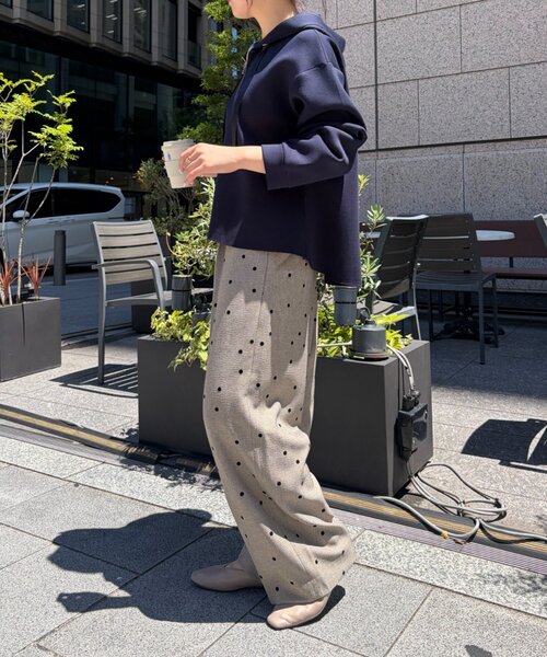 Jena espace merveilleux(ジェナ エスパスメルヴェイユ)の「フロッキードットパンツ(その他パンツ・レディース・ブラック/ベージュ・FREE)」の12枚目の写真