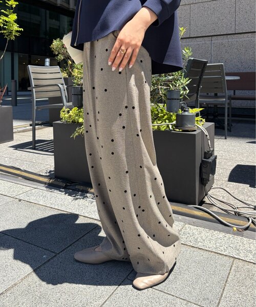 Jena espace merveilleux(ジェナ エスパスメルヴェイユ)の「フロッキードットパンツ(その他パンツ・レディース・ブラック/ベージュ・FREE)」の14枚目の写真