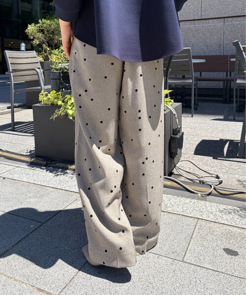Jena espace merveilleux(ジェナ エスパスメルヴェイユ)の「フロッキードットパンツ(その他パンツ・レディース・ブラック/ベージュ・FREE)」の15枚目の写真