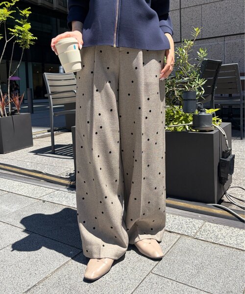 Jena espace merveilleux(ジェナ エスパスメルヴェイユ)の「フロッキードットパンツ(その他パンツ・レディース・ブラック/ベージュ・FREE)」の22枚目の写真