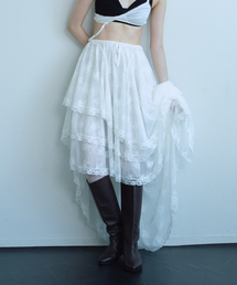 【YUHAN WANG/ユハン ワン】 cascade lace skirt