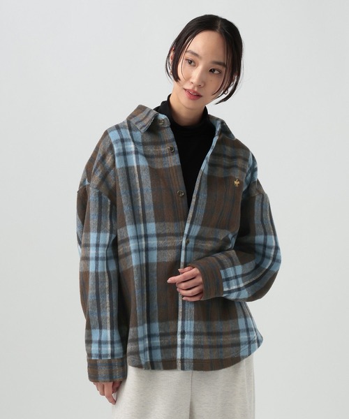 BEVERLY HILLS POLO CLUB(ビバリーヒルズポロクラブ)の「【BEVERLY HILLS POLO CLUB】シャギーチェックシャツ(シャツ/ブラウス・レディース・イエロー/ブルー/ブラウン・FREE)」の17枚目の写真