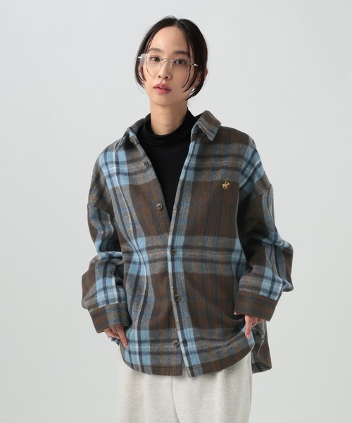 BEVERLY HILLS POLO CLUB(ビバリーヒルズポロクラブ)の「【BEVERLY HILLS POLO CLUB】シャギーチェックシャツ(シャツ/ブラウス・レディース・イエロー/ブルー/ブラウン・FREE)」の18枚目の写真