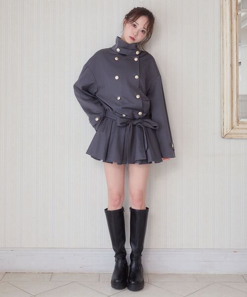 MAJESTIC LEGON(マジェスティックレゴン)の「2wayゴールド釦トレンチコート(トレンチコート・レディース・アイボリー/グレー/ベージュ・MEDIUM)」の22枚目の写真