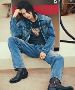 ヒョンジン 着用】 MINI Triangle Rib Tank タンクトップ | GUESS(ゲス