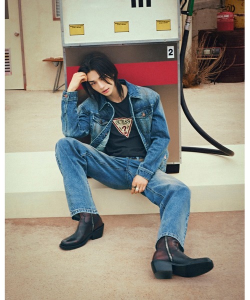 Guess(ゲス)の「【ヒョンジン 着用】 UNISEX S/Slv Tee Shirt Tシャツ 半袖 ロゴTシャツ(Tシャツ/カットソー・メンズ・グレー/ホワイト・MEDIUM/SMALL/X-SMALL/LARGE)」の16枚目の写真