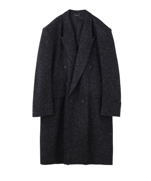 JOHN LAWRENCE SULLIVAN(ジョンローレンスサリバン)の「KEMP MELTON DOUBLE BREASTED CHESTERFIELD COAT(チェスターコート・メンズ・ブラック・46/44)」の1枚目の写真