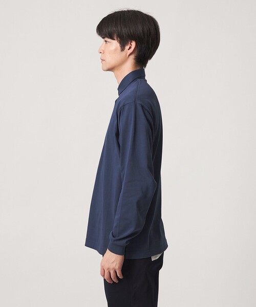 green label relaxing(グリーンレーベルリラクシング)の「【WEB限定】JUST fit デイリー ドライ カッタウェイ 長袖 ポロシャツ -吸水速乾・抗菌-(ポロシャツ・メンズ・ブラック/ダークグレー/ネイビー・M/XL/S/L)」の10枚目の写真