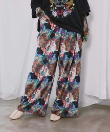 ScoLar(スカラー) 三柄展開 総柄ベロアパンツ
