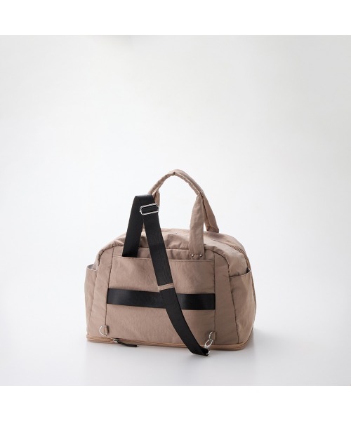 Belle Maison(ベルメゾン)の「旅先での整理整頓もラク!荷造り上手な「タテ拡張」ボストンバッグ(トートバッグ・レディース・グレイッシュベージュ/ブラック/ネイビー・-)」の12枚目の写真