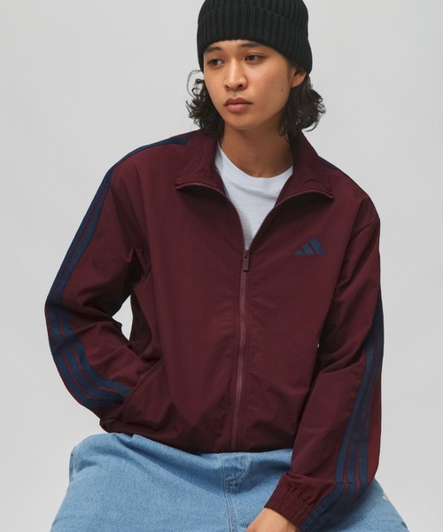 adidas（アディダス）の「アディダス adidas スタジアム ライト ツイル ルーズフィット トラックジャケット（ジャージ・メンズ・ブラック/ネイビー/バーガンディー・L/3L/LL/M/S）」の3枚目の写真