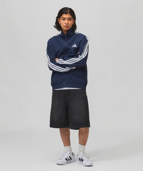 adidas（アディダス）の「アディダス adidas スタジアム ライト ツイル ルーズフィット トラックジャケット（ジャージ・メンズ・ブラック/ネイビー/バーガンディー・L/3L/LL/M/S）」の6枚目の写真