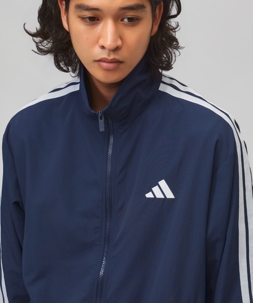 adidas（アディダス）の「アディダス adidas スタジアム ライト ツイル ルーズフィット トラックジャケット（ジャージ・メンズ・ブラック/ネイビー/バーガンディー・L/3L/LL/M/S）」の10枚目の写真
