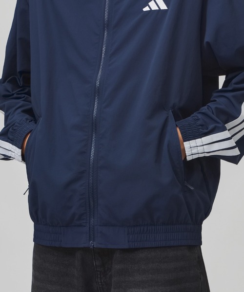 adidas（アディダス）の「アディダス adidas スタジアム ライト ツイル ルーズフィット トラックジャケット（ジャージ・メンズ・ブラック/ネイビー/バーガンディー・L/3L/LL/M/S）」の12枚目の写真