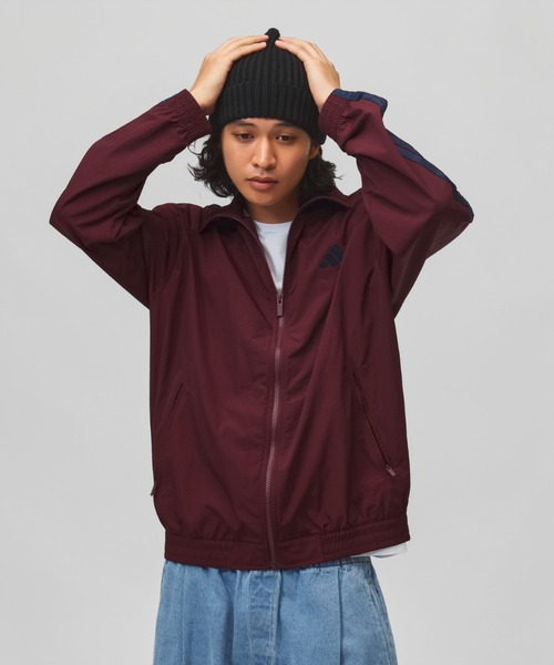 adidas（アディダス）の「アディダス adidas スタジアム ライト ツイル ルーズフィット トラックジャケット（ジャージ・メンズ・ブラック/ネイビー/バーガンディー・L/3L/LL/M/S）」の13枚目の写真