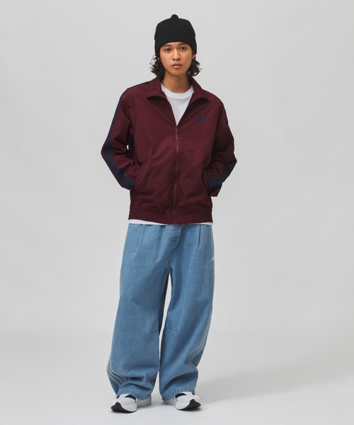 adidas（アディダス）の「アディダス adidas スタジアム ライト ツイル ルーズフィット トラックジャケット（ジャージ・メンズ・ブラック/ネイビー/バーガンディー・L/3L/LL/M/S）」の16枚目の写真