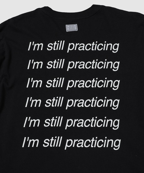 TANGTANG(タンタン)の「TEXT/PRACTICING(Tシャツ/カットソー・メンズ・ブラック・M/XL/L)」の4枚目の写真