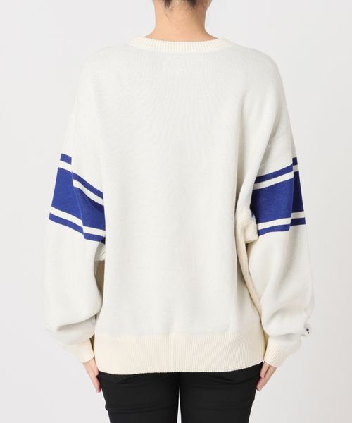 Russell Athletic(ラッセルアスレティック)の「別注【RUSSELL ATHLETIC*JM for JS】スウェットライクニット(ニット/セーター・レディース・アイボリー/キャメル・FREE)」の18枚目の写真