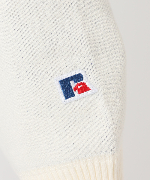 Russell Athletic(ラッセルアスレティック)の「別注【RUSSELL ATHLETIC*JM for JS】スウェットライクニット(ニット/セーター・レディース・アイボリー/キャメル・FREE)」の3枚目の写真