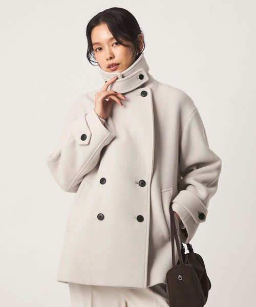 green label relaxing（グリーンレーベルリラクシング）の「［size SHORTあり］CANGIOLI W ピーコート（ピーコート・レディース・ネイビー/ダークブラウン/ナチュラル・SHORT/36/38/40）」の10枚目の写真