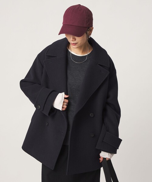 green label relaxing（グリーンレーベルリラクシング）の「［size SHORTあり］CANGIOLI W ピーコート（ピーコート・レディース・ネイビー/ダークブラウン/ナチュラル・SHORT/36/38/40）」の15枚目の写真