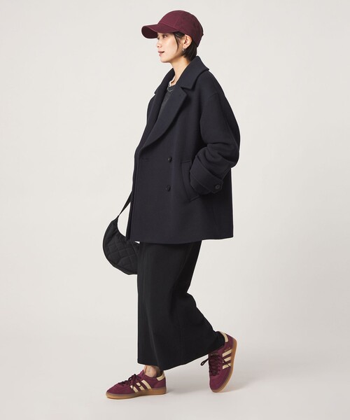 green label relaxing（グリーンレーベルリラクシング）の「［size SHORTあり］CANGIOLI W ピーコート（ピーコート・レディース・ネイビー/ダークブラウン/ナチュラル・SHORT/36/38/40）」の16枚目の写真